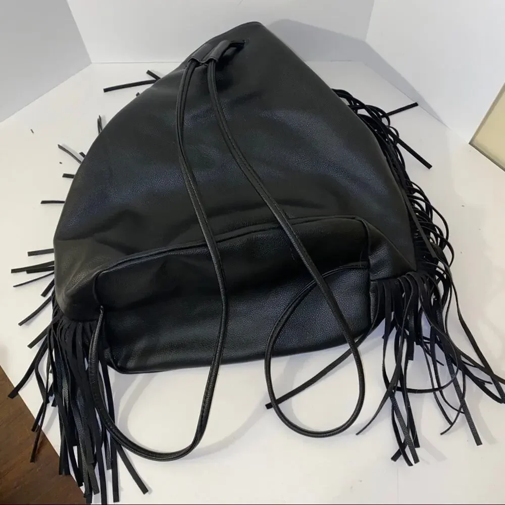 VICTORIAS SECRET fringe vegan leather backpack